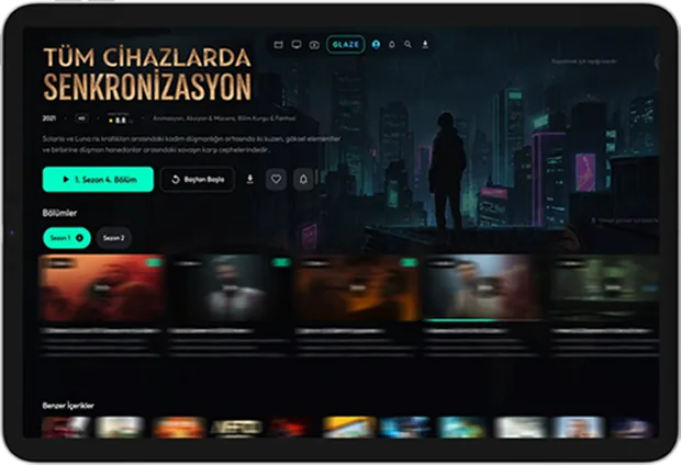 Glaze auf einem Tablet